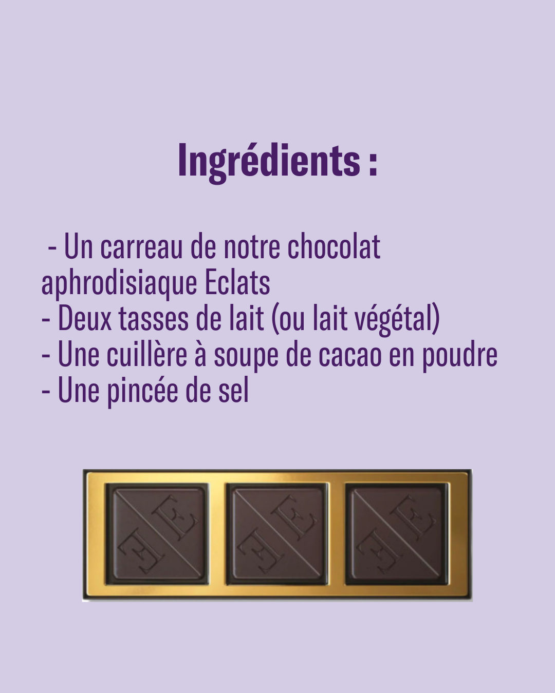 Chocolat aphrodisiaque Eclats