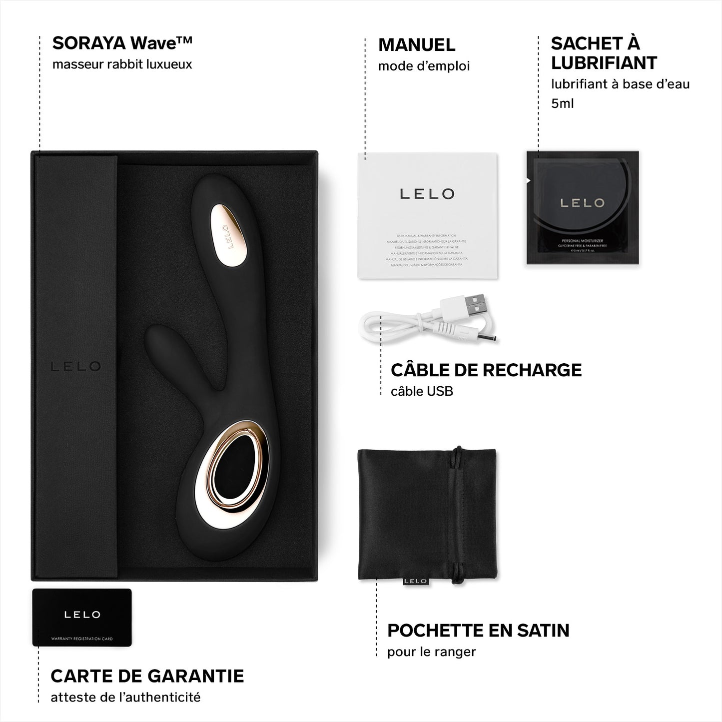 Soraya Wave de Lelo - Noir
