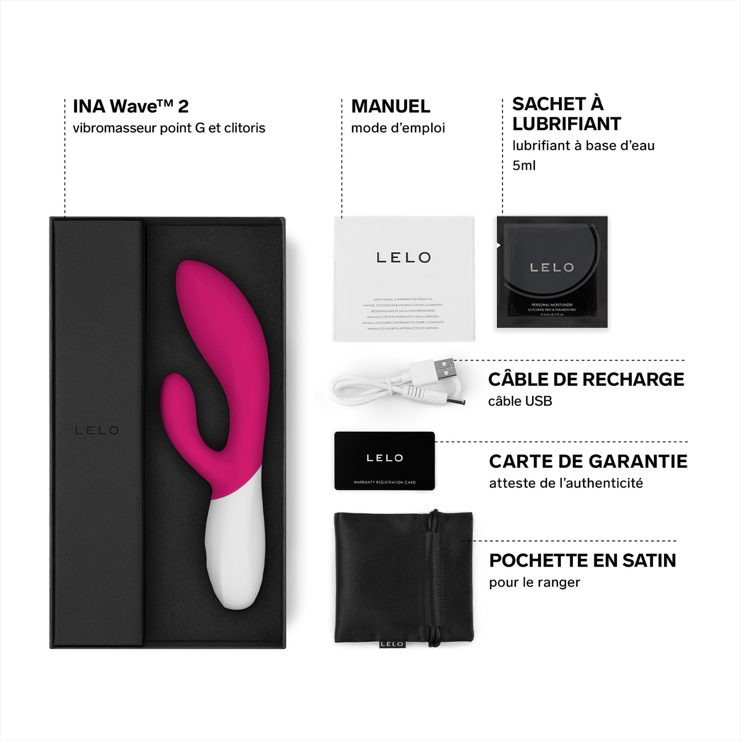 Rabbit Ina Wave 2 de Lelo - Rose