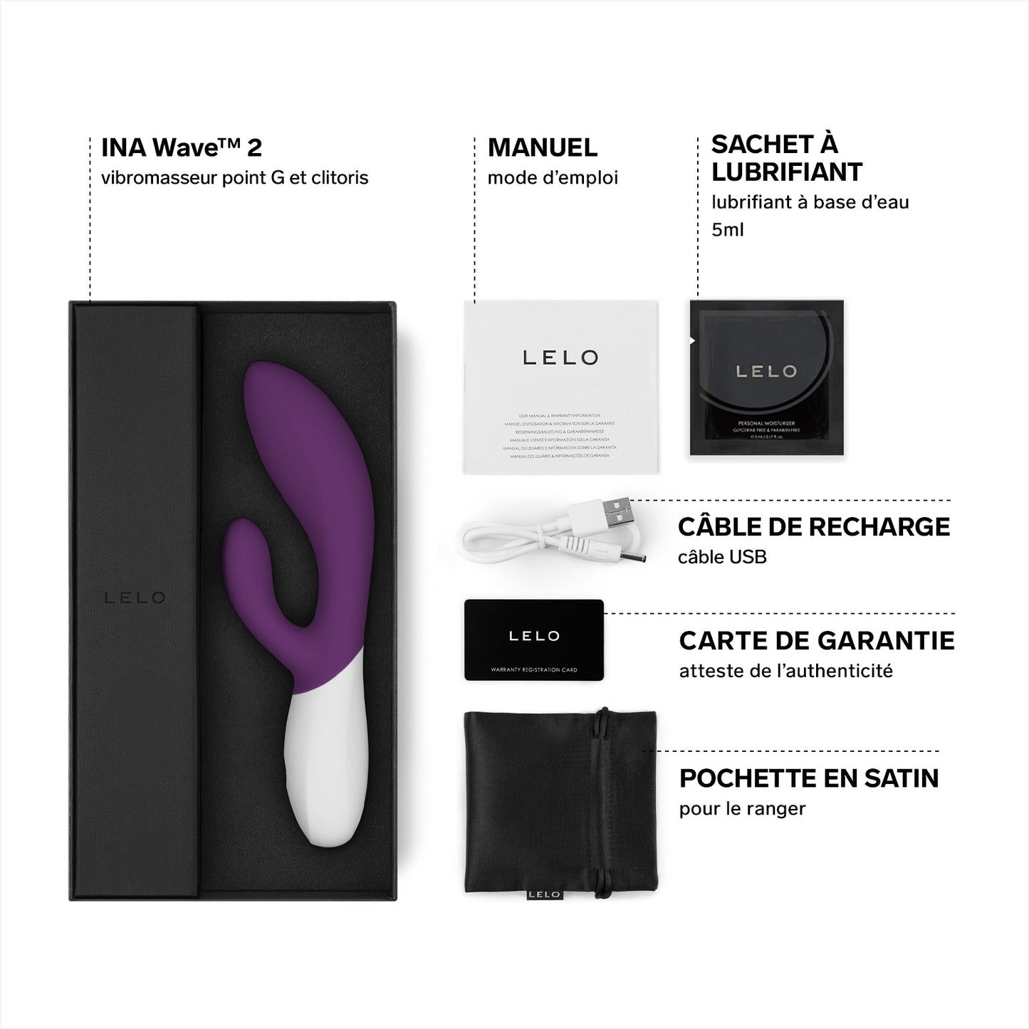Rabbit Ina Wave 2 de Lelo - Violet
