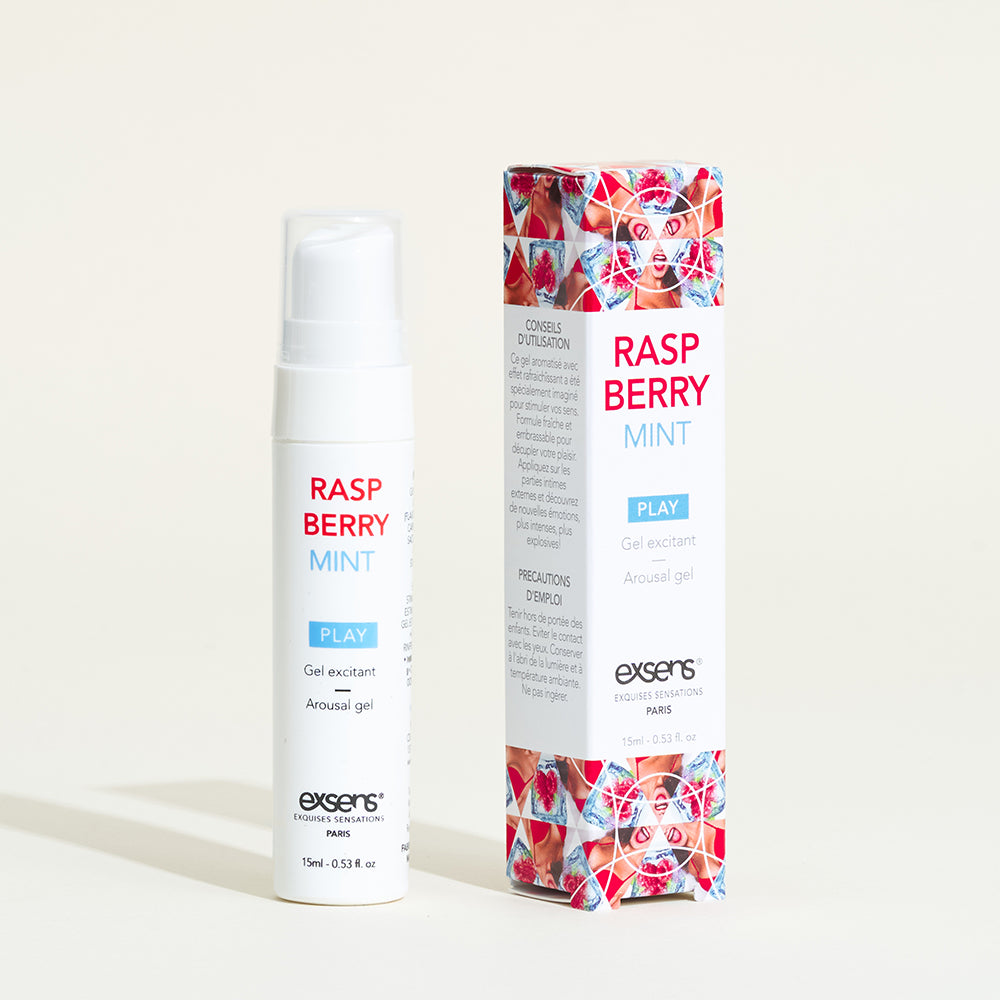 Gel stimulant fraîcheur Exsens - Framboise / Menthe