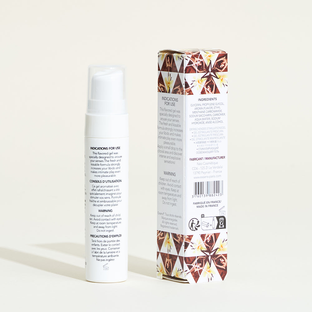 Gel stimulant fraîcheur Exsens - Vanille / Expresso