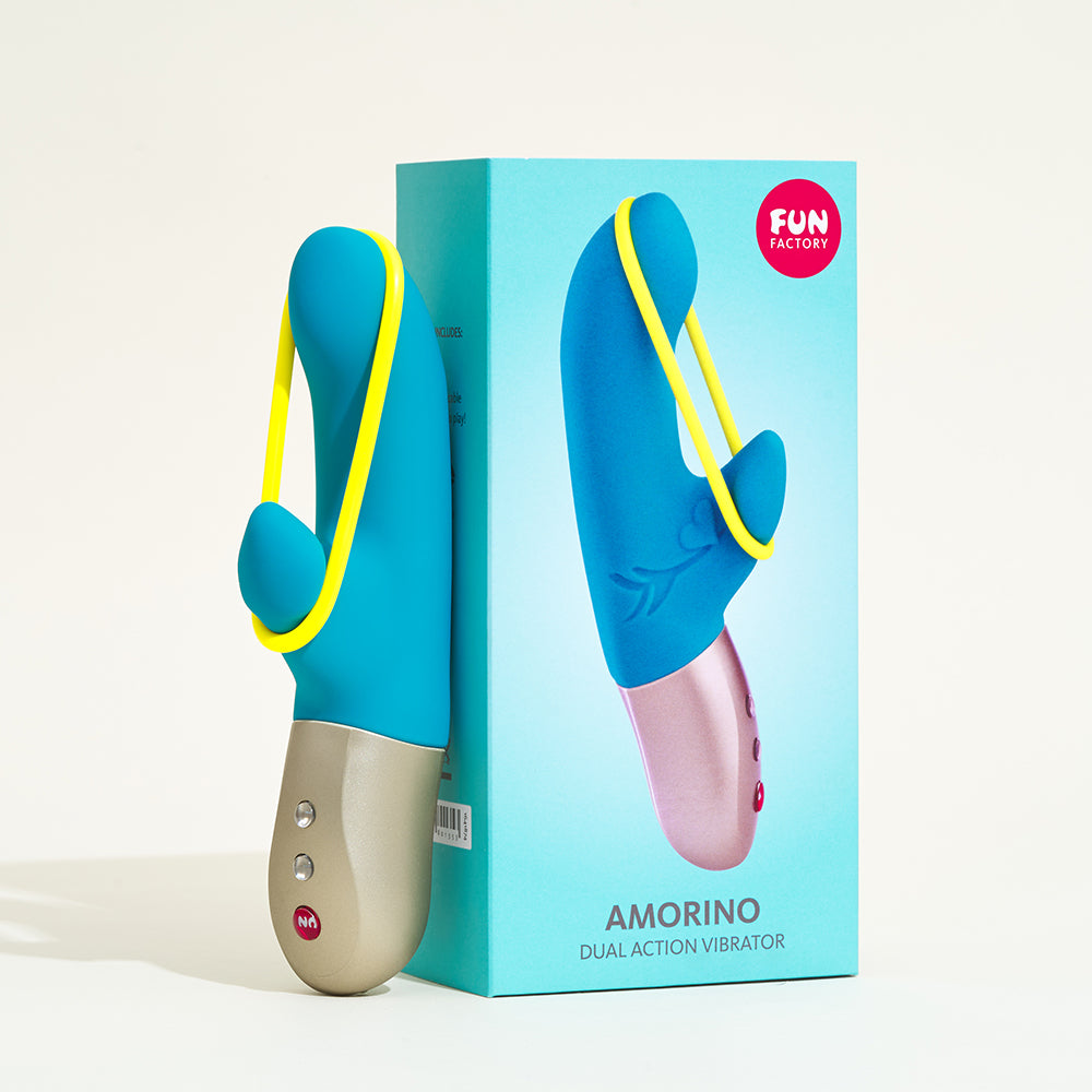 Vibro avec élastique stimulant Amorino - Bleu
