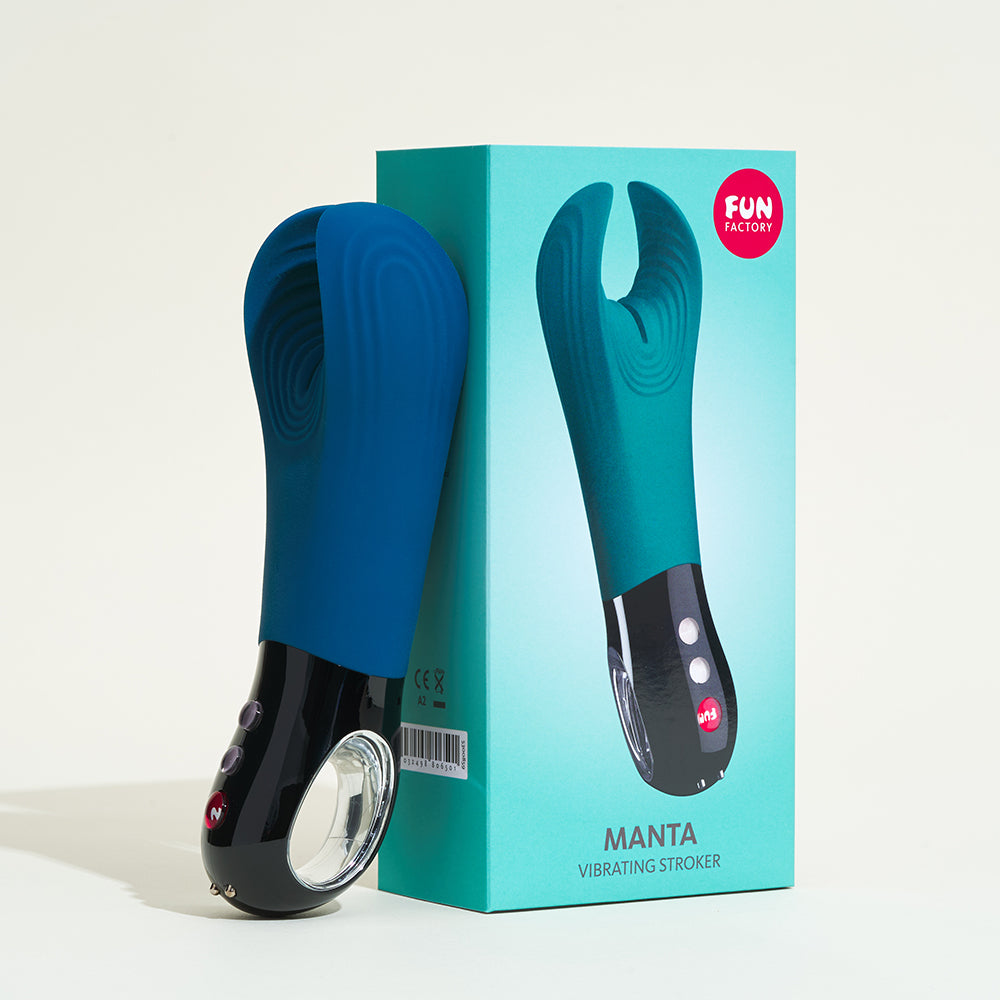 Vibromasseur pour pénis Manta de Fun Factory - Bleu