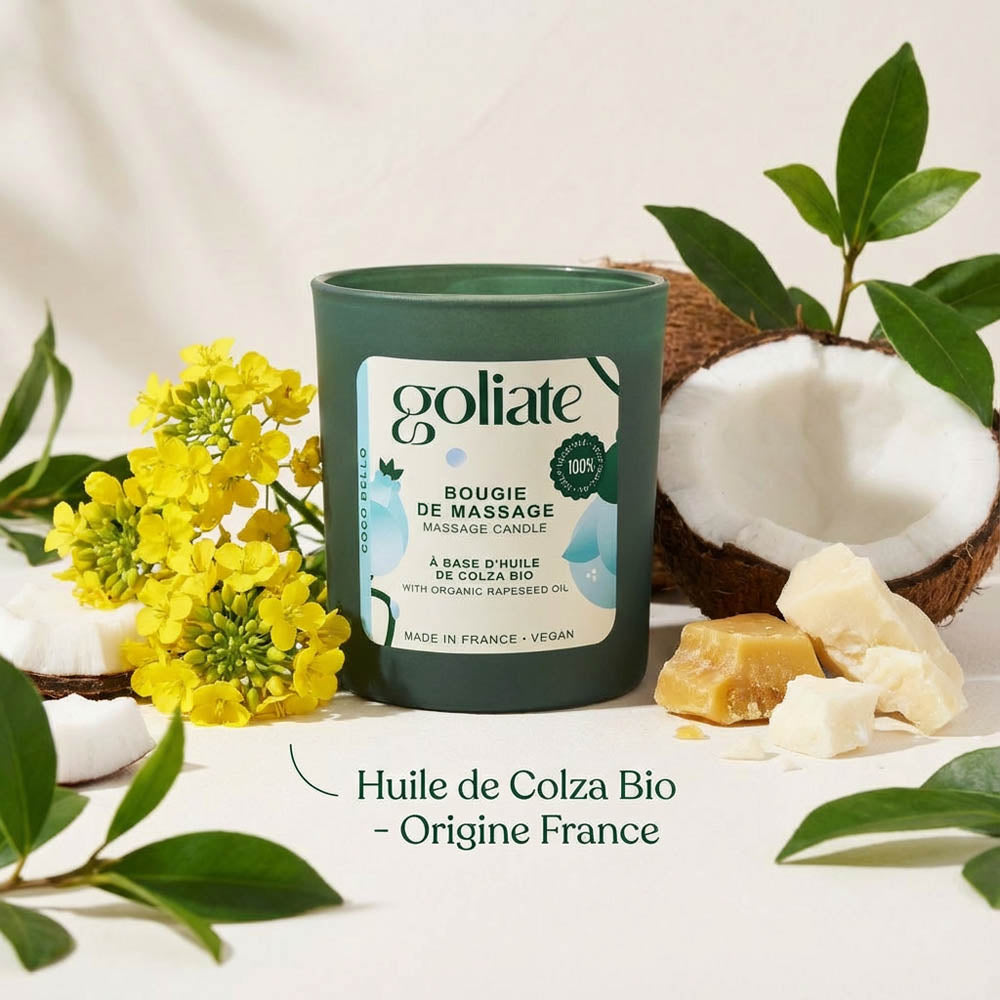 Bougie de massage bio parfum intense - Coco