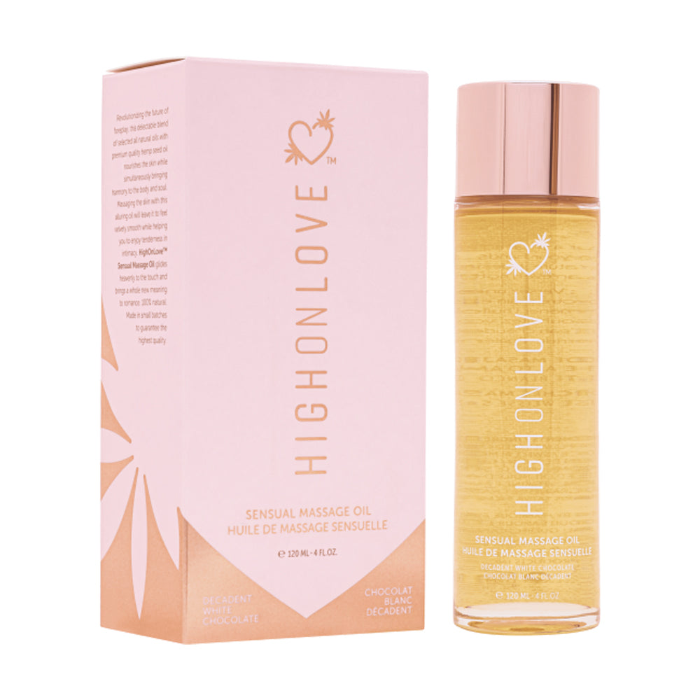 Huile de massage sensuelle HighOnLove - Chocolat blanc