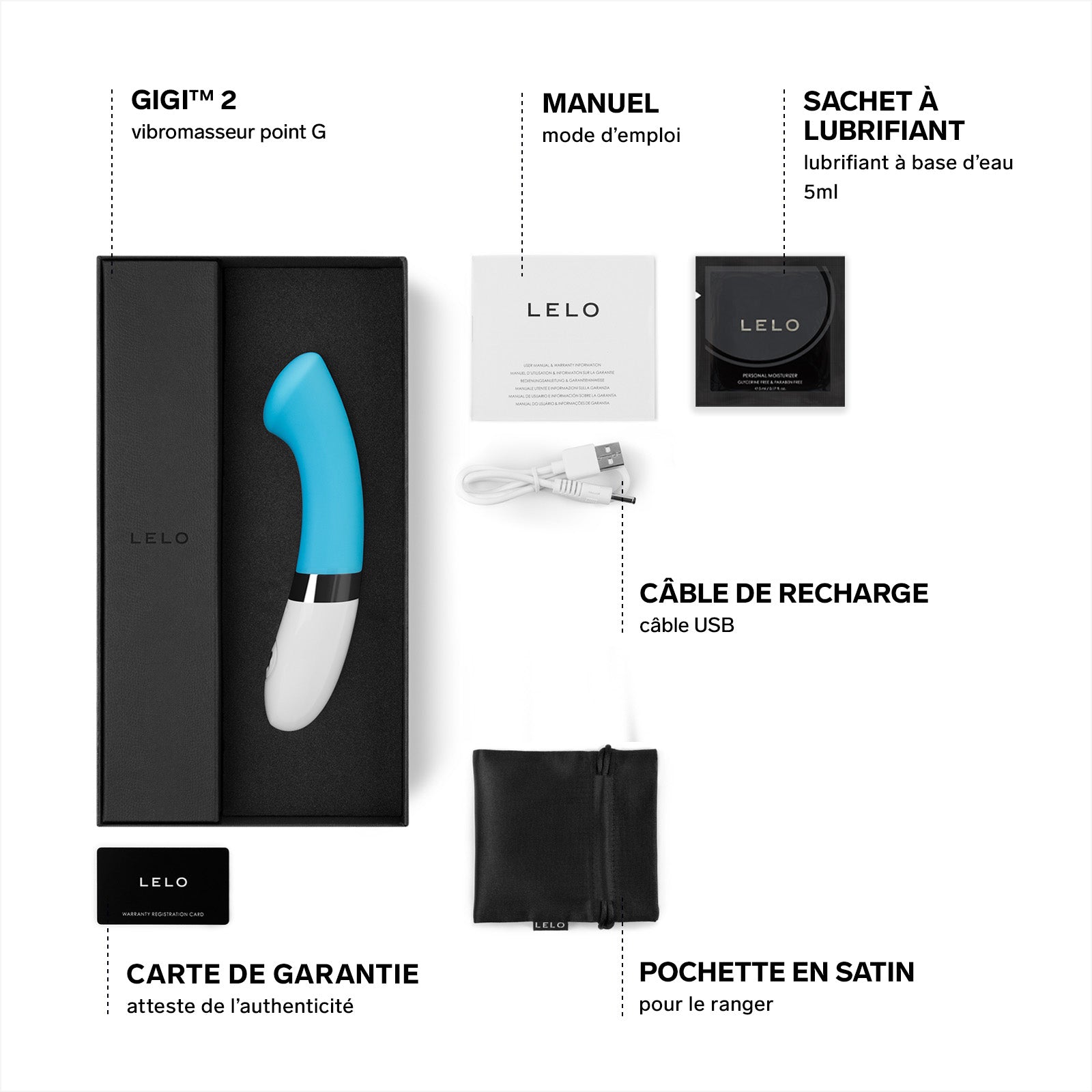 Vibro Gigi 2 de Lelo - Bleu