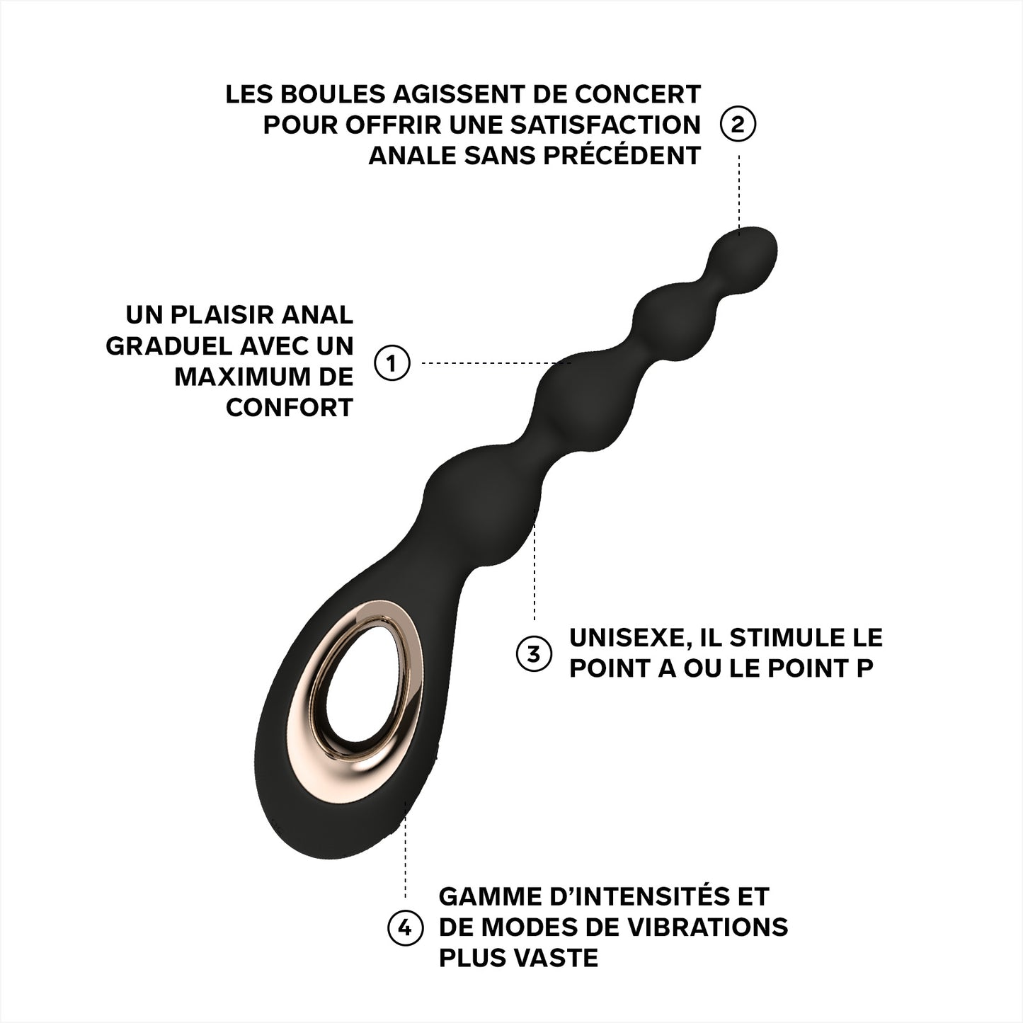 Soraya Beads de Lelo - Noir
