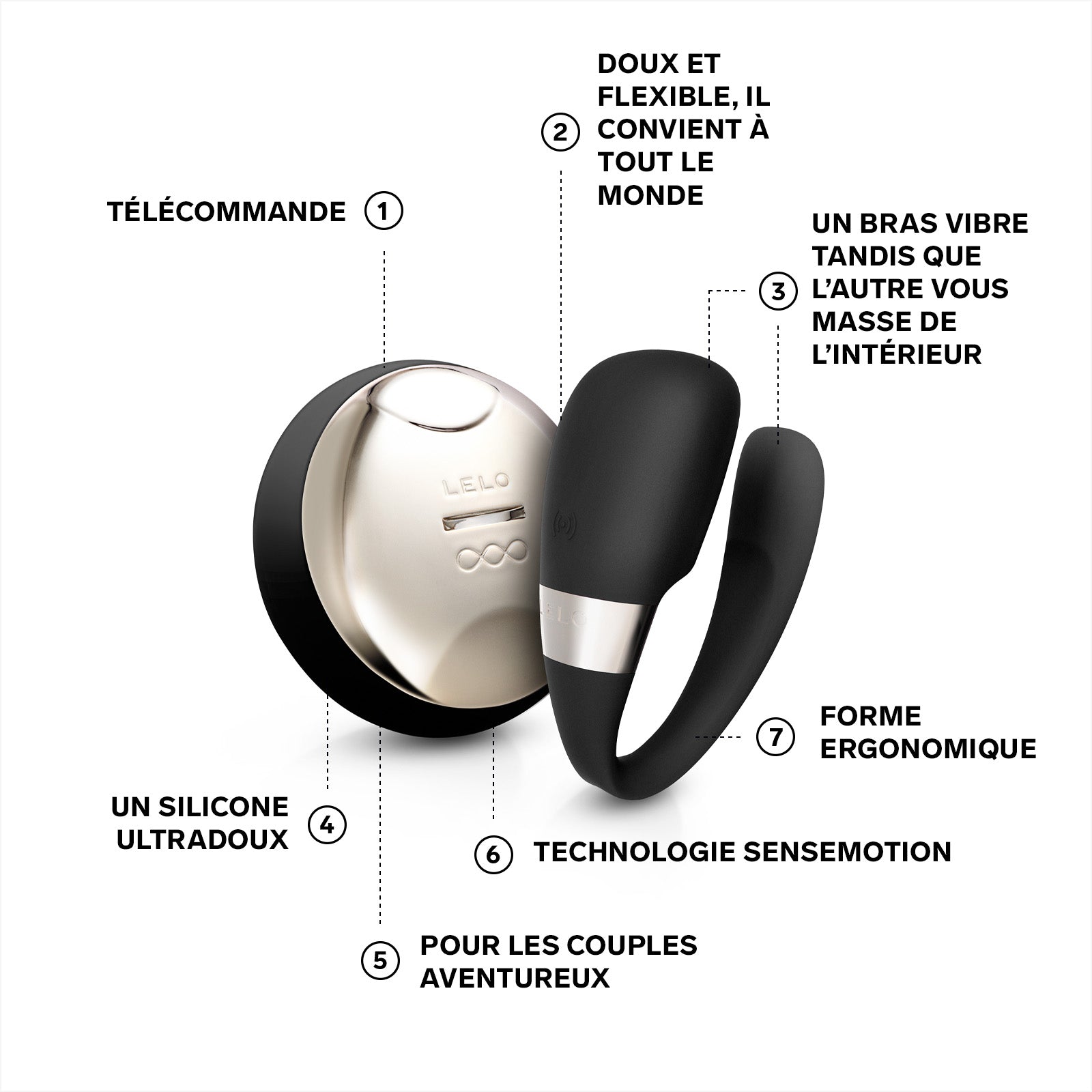 Vibro Tiani 3 de Lelo - Noir