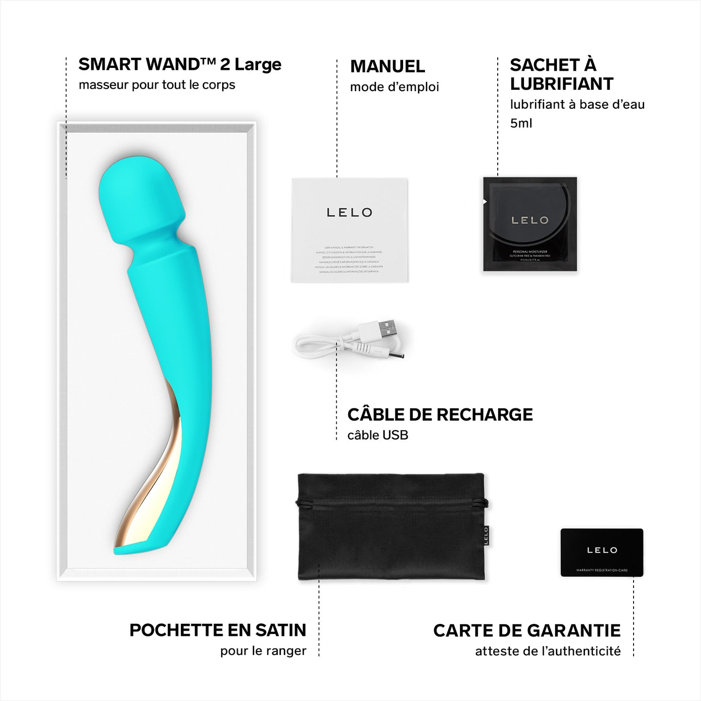 Vibromasseur Smart Wand 2 de Lelo - Large