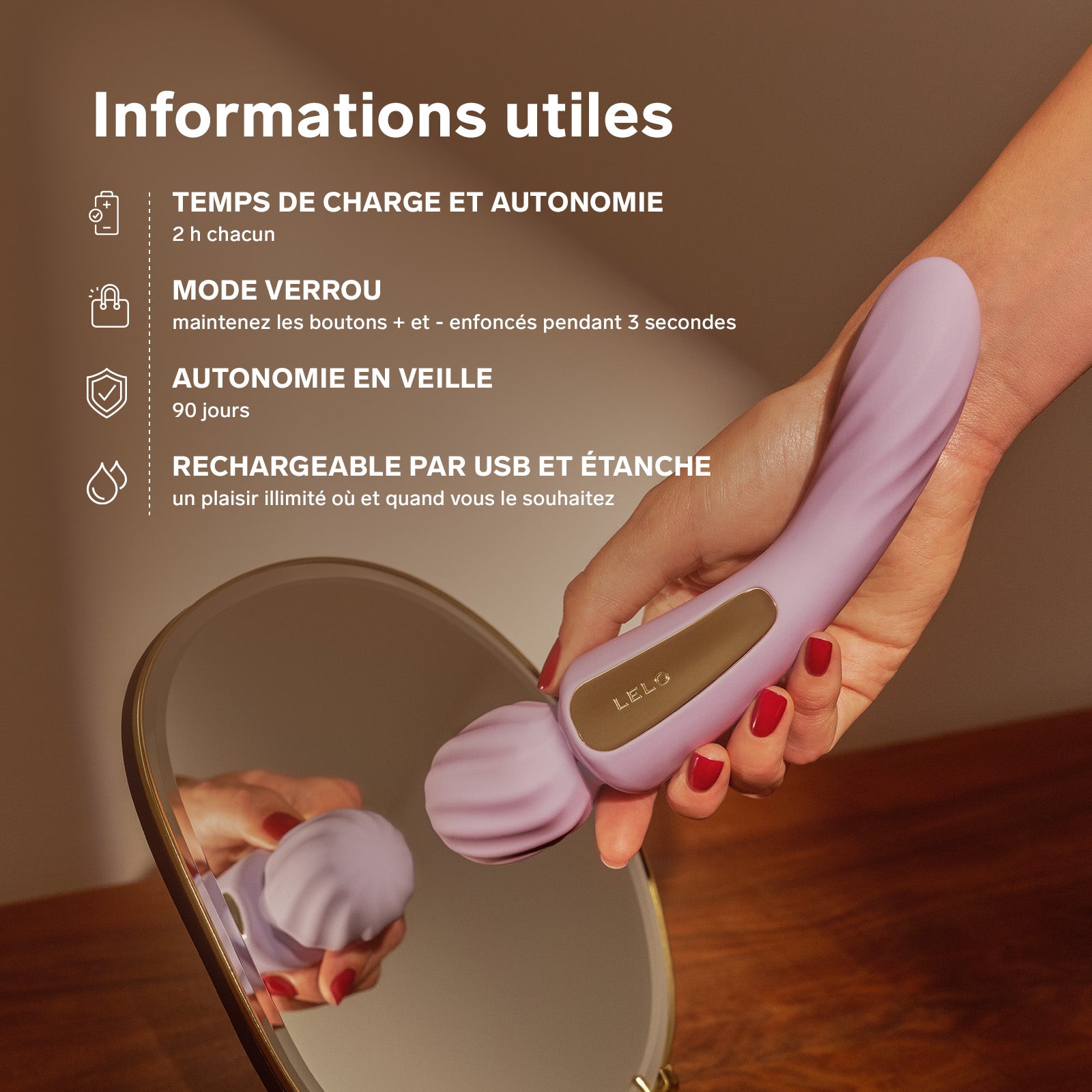 Wand 2-en-1 Switch de Lelo - Violet