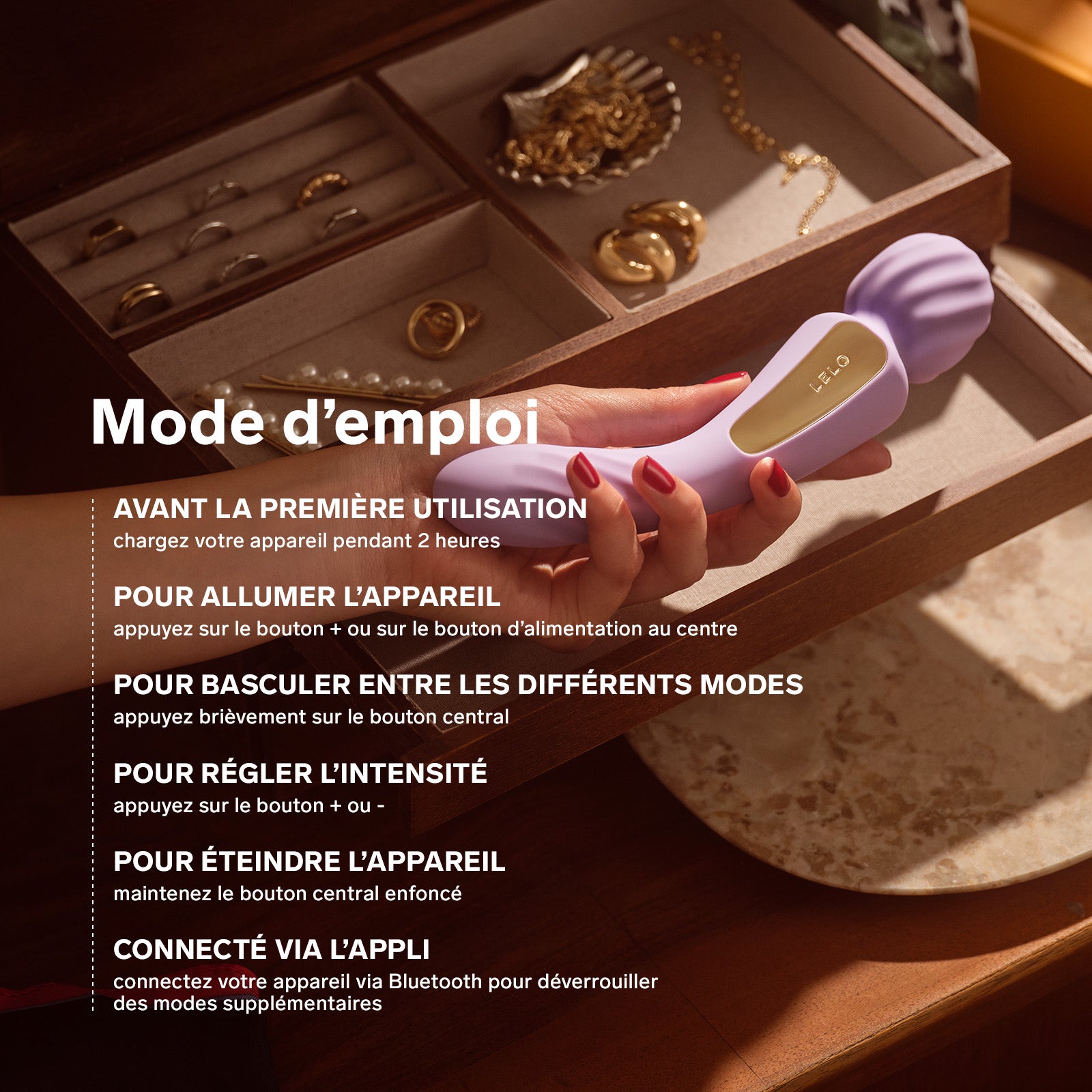 Wand 2-en-1 Switch de Lelo - Bleu