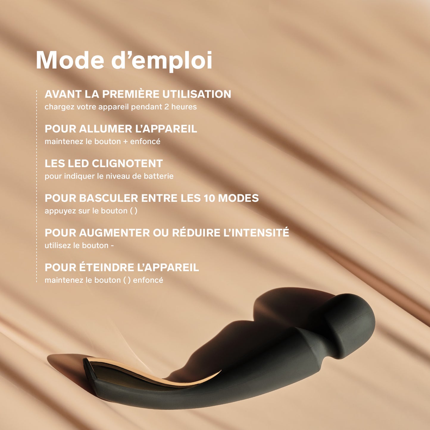 Vibromasseur Smart Wand 2 Large de Lelo - Bleu