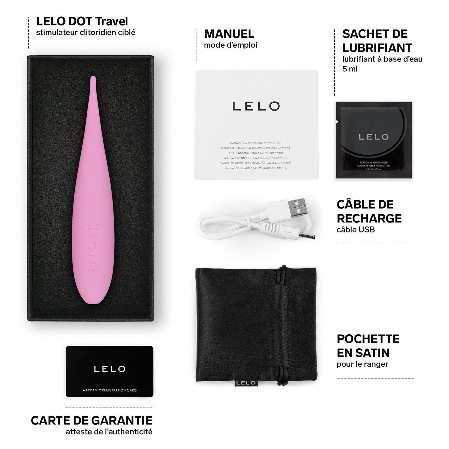 Dot Travel de Lelo - Rose