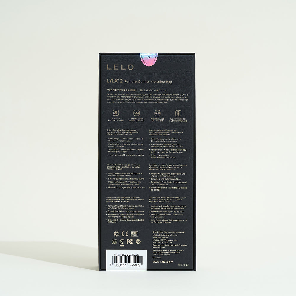 L'oeuf vibreur Lyla 2 de Lelo - Noir