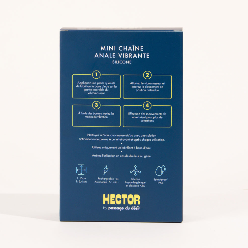 Mini chaîne anale vibrante Hector