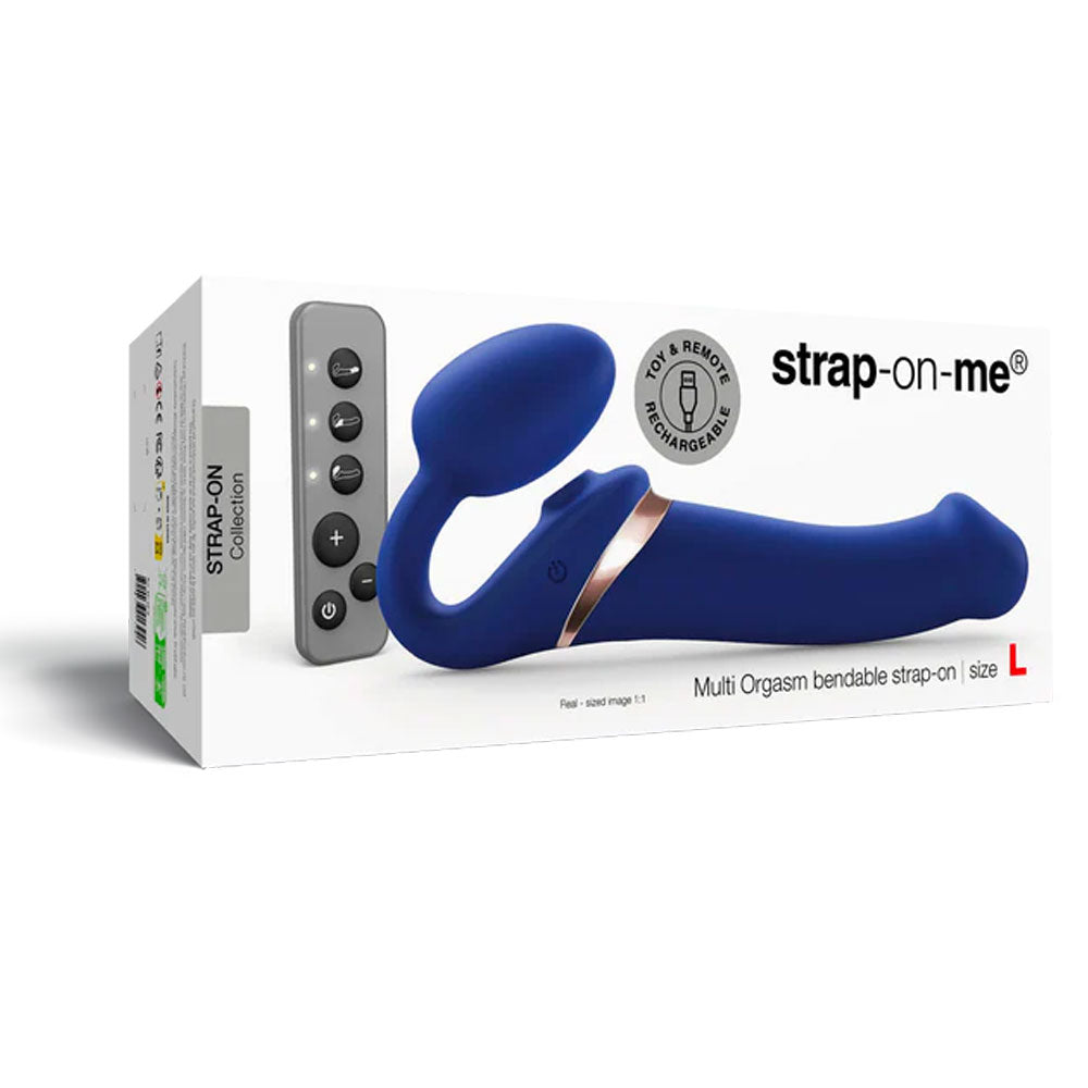 Strap-on Multi Orgasm télécommande - Bleu