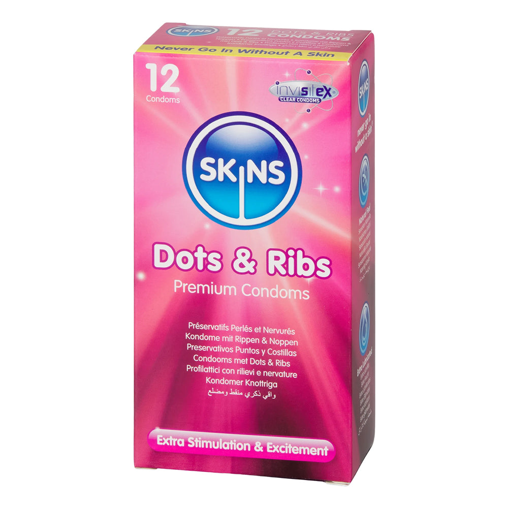 Préservatifs Skins x12 (divers modèles disponibles) - Nervurés