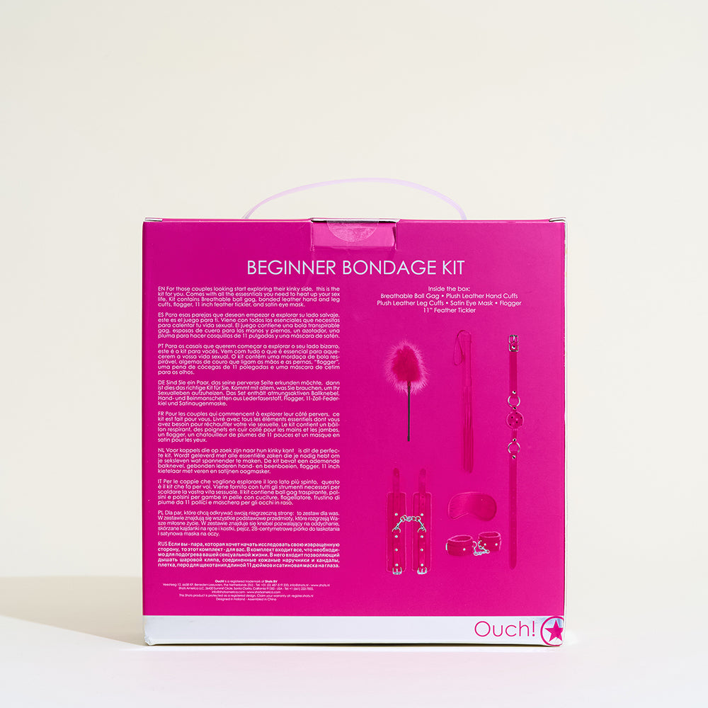 Kit de bondage débutant 6 pièces - Rose