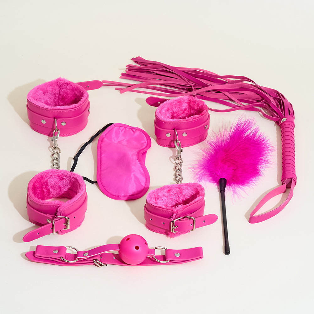Kit de bondage débutant 6 pièces - Rose