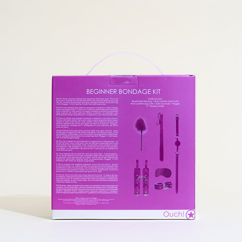 Kit de bondage débutant 6 pièces - Violet