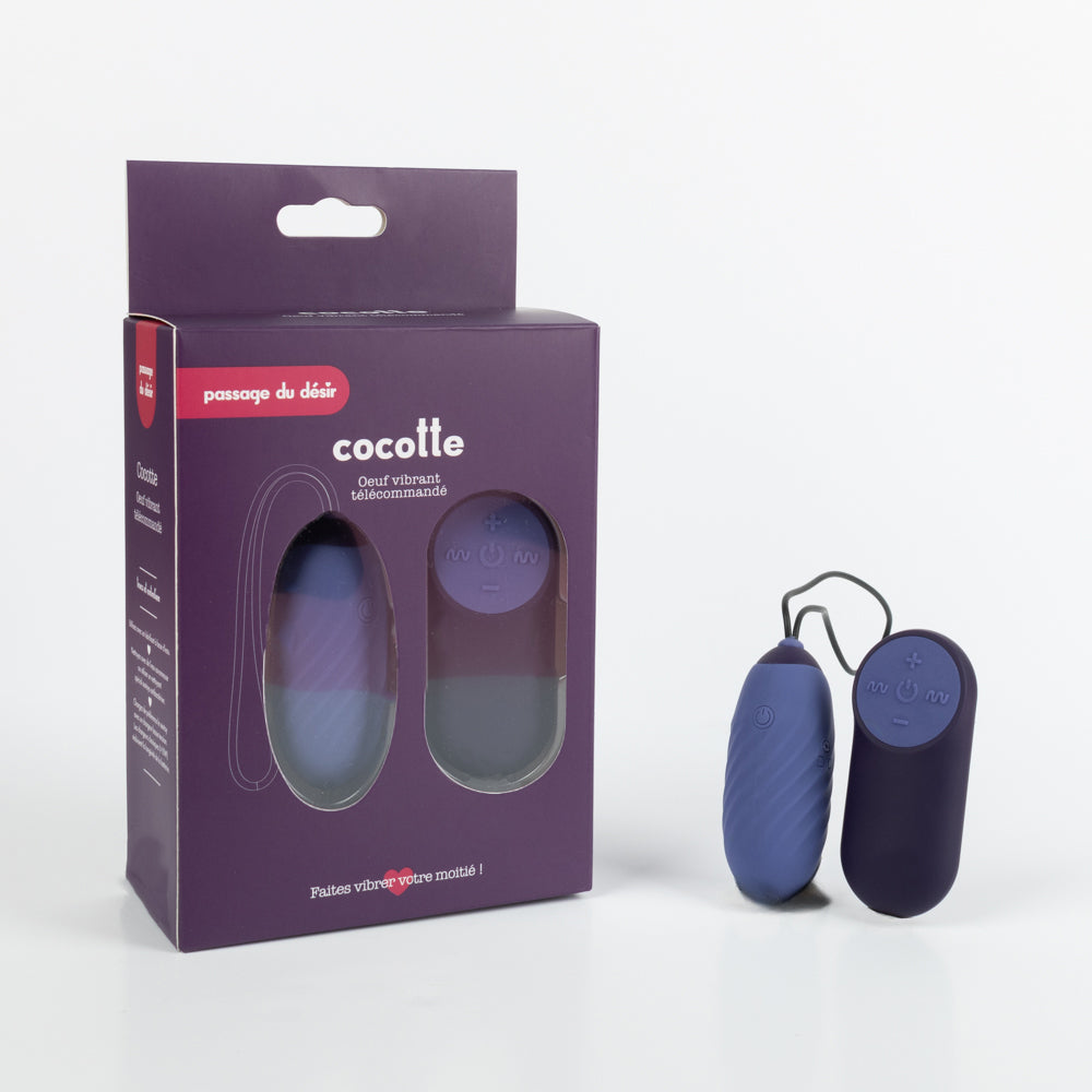 Cocotte oeuf vibrant télécommandé - Bleu