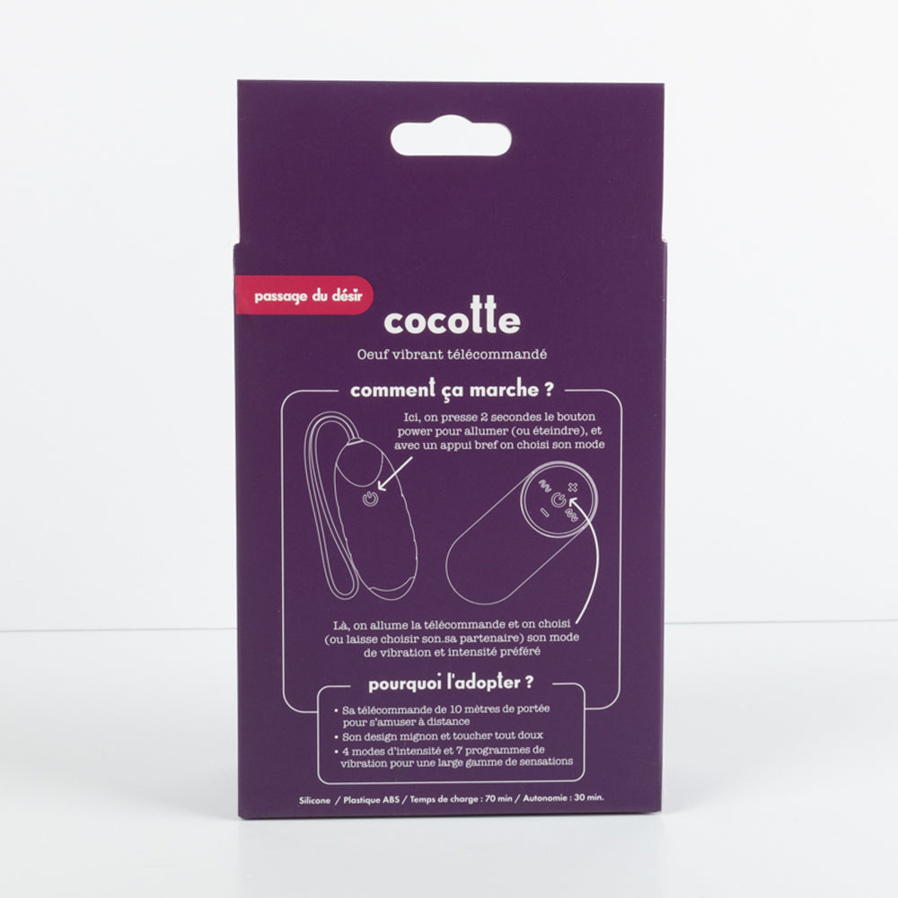 Cocotte oeuf vibrant télécommandé - Pêche