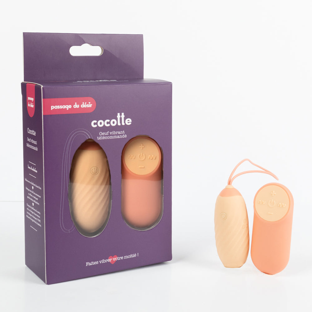 Cocotte oeuf vibrant télécommandé - Pêche