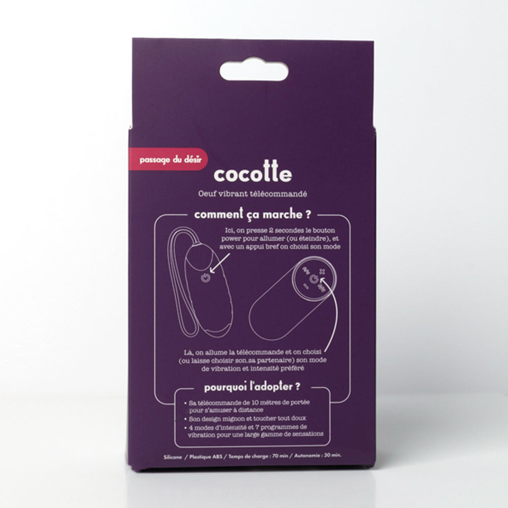 Cocotte oeuf vibrant télécommandé - Bleu
