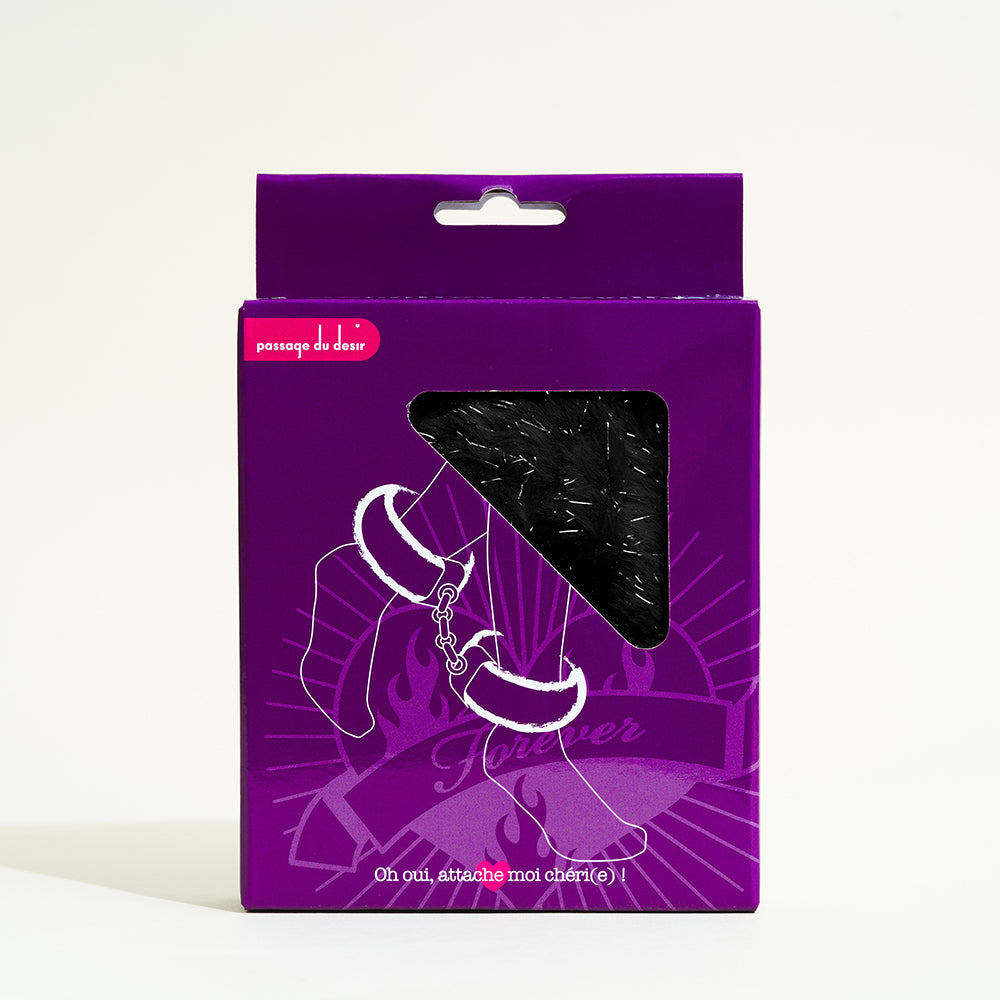 Menotte chevilles fourrure - Noir