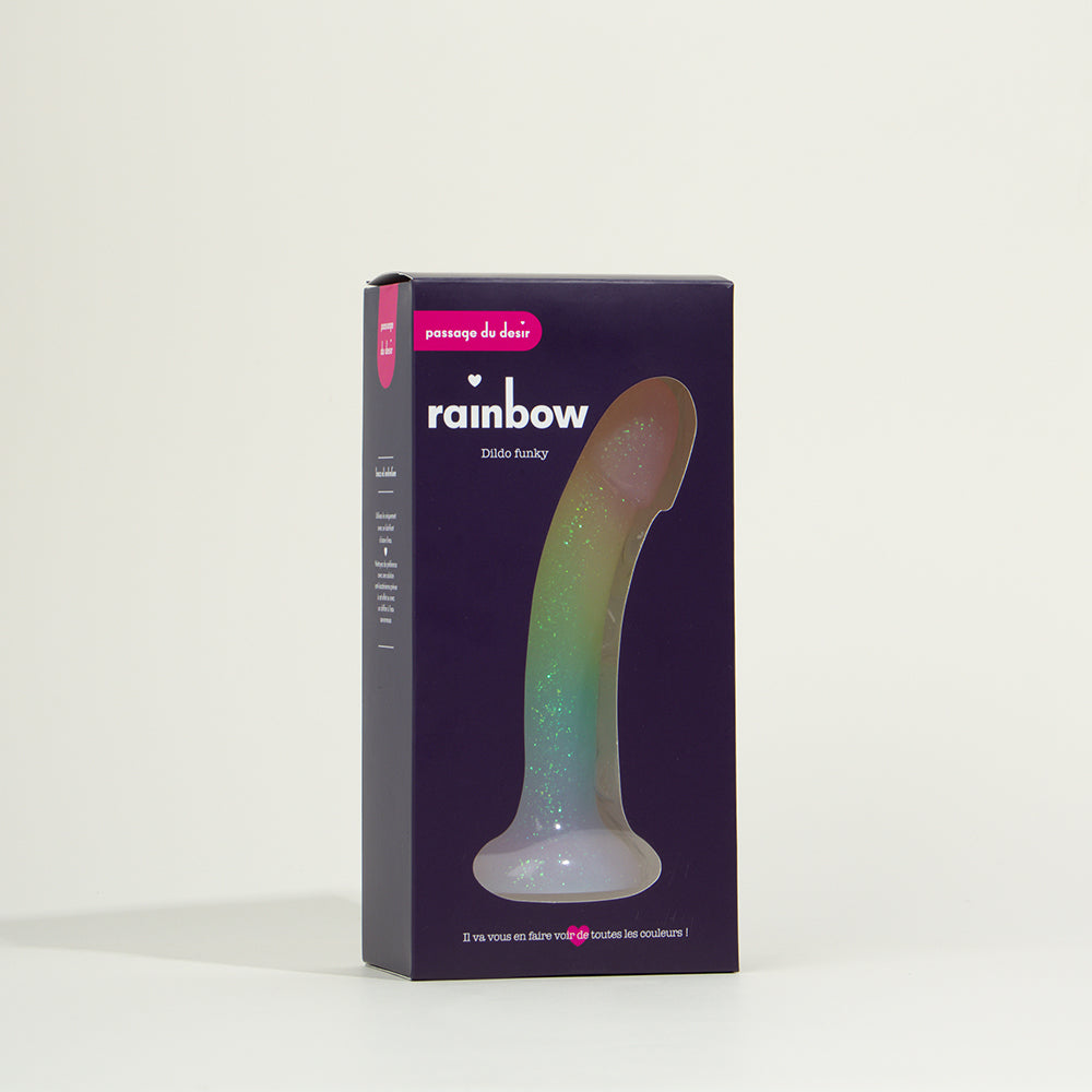 Dildo ventouse Funky - Rainbow