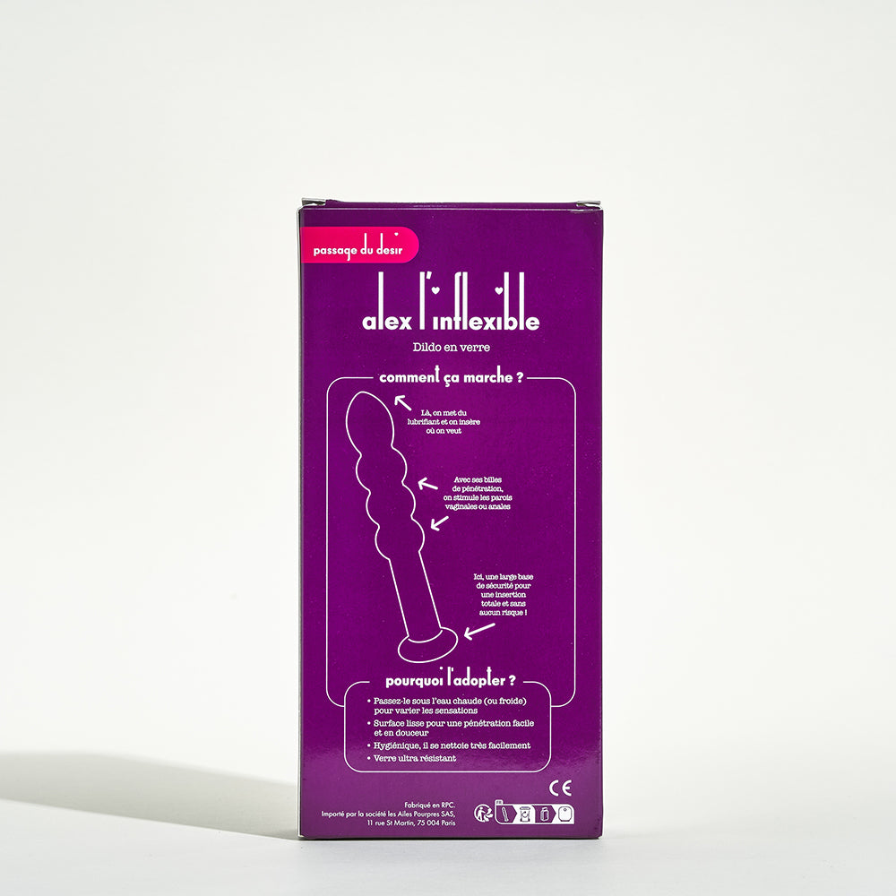Dildo en verre Alex l’inflexible