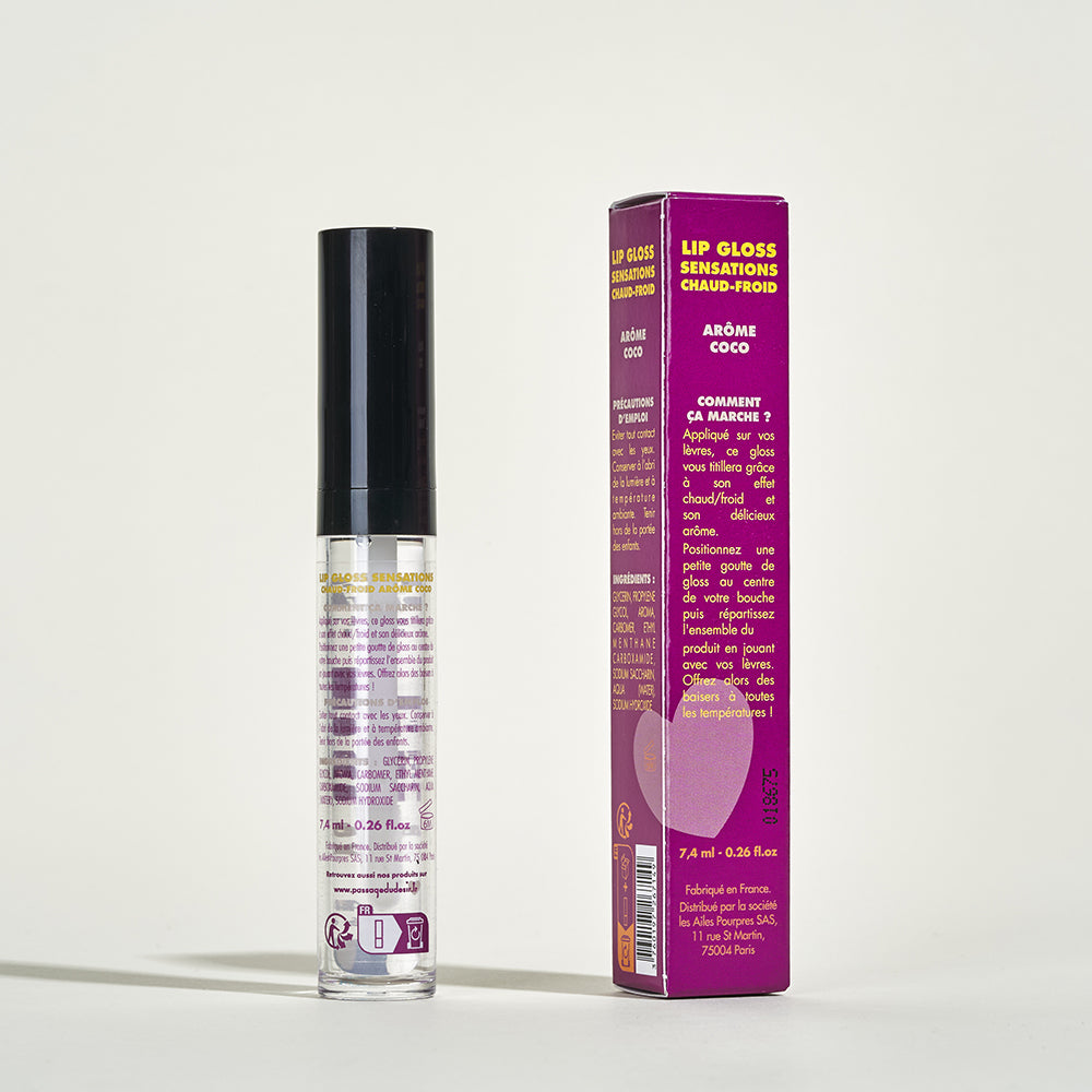 Gloss à lèvres effet chaud froid - Noix de coco