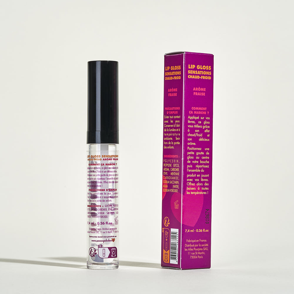 Gloss à lèvres effet chaud froid - Fraise