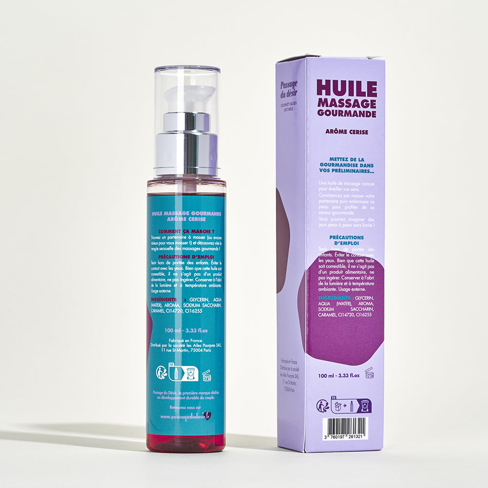 Huile de massage gourmande - Cerise