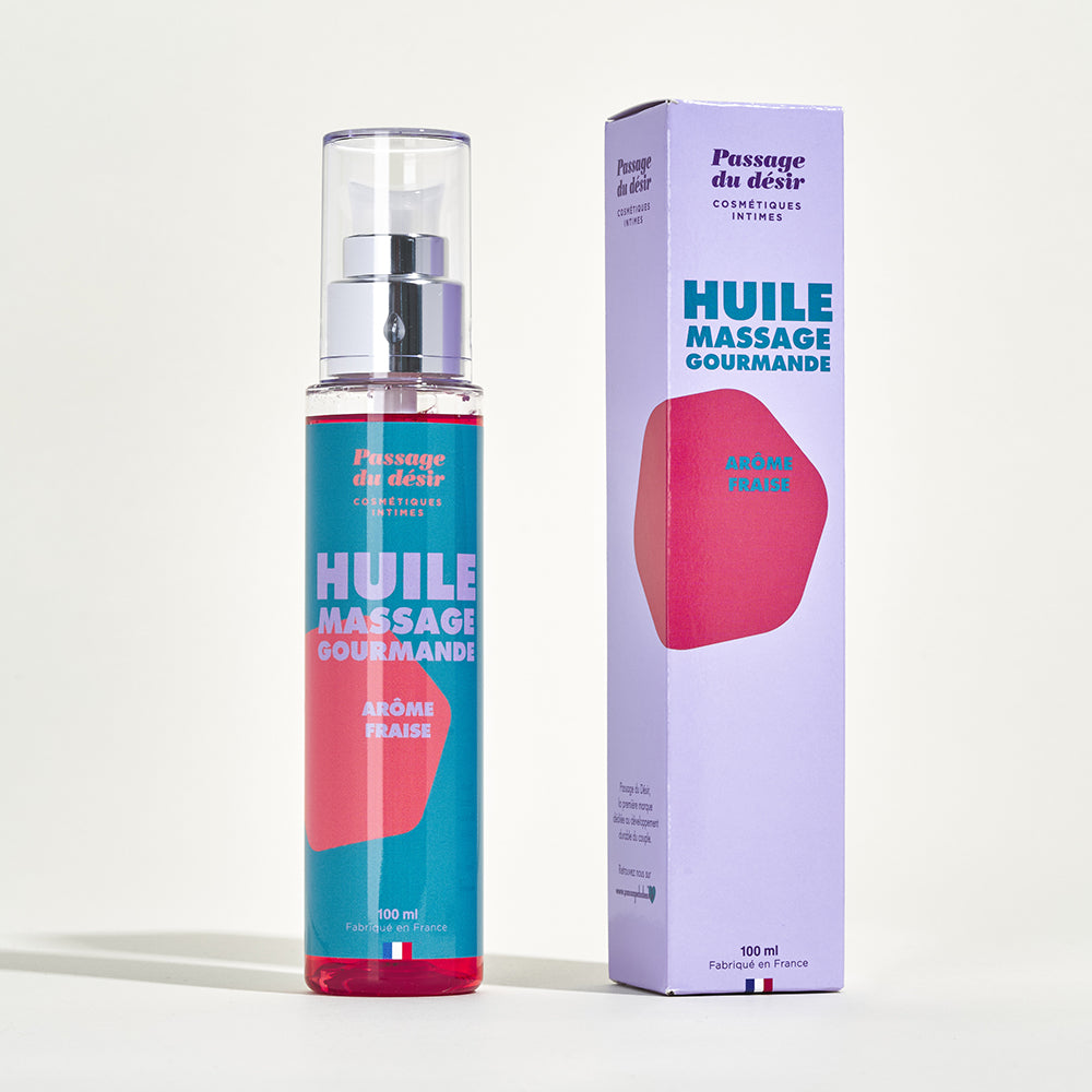 Huile de massage gourmande - Fraise