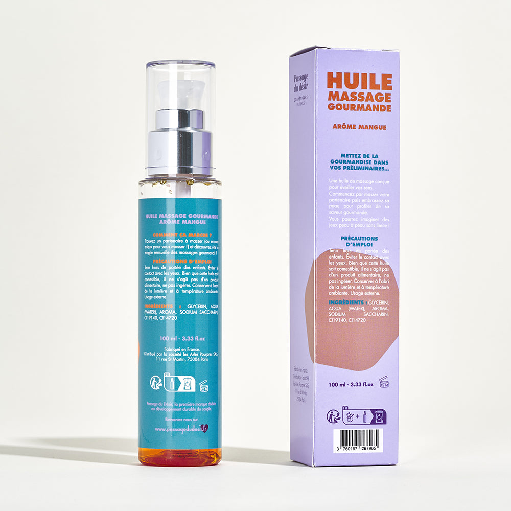 Huile de massage gourmande - Mangue