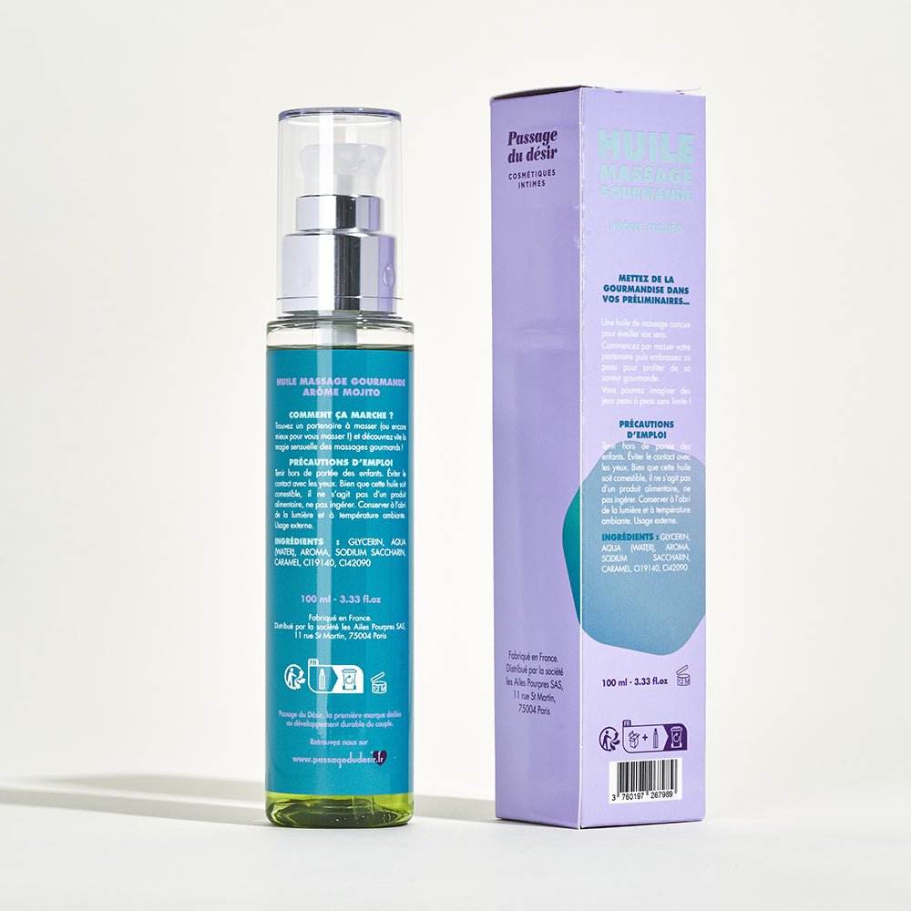 Huile de massage gourmande - Mojito