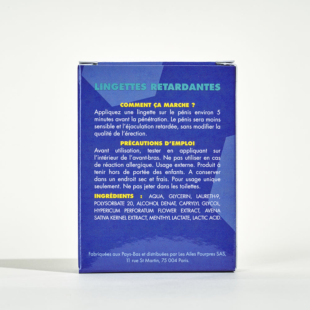 Lingettes retardantes