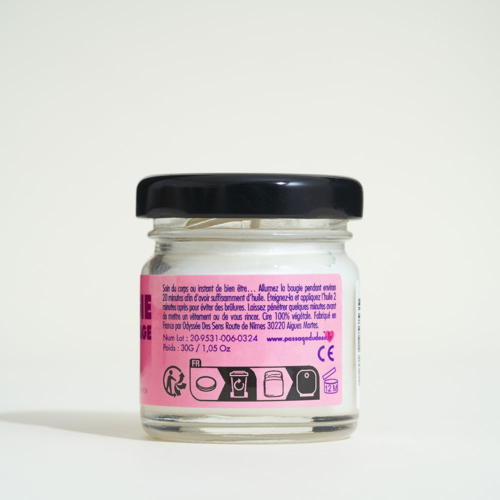 Mini bougie de massage - Lotus