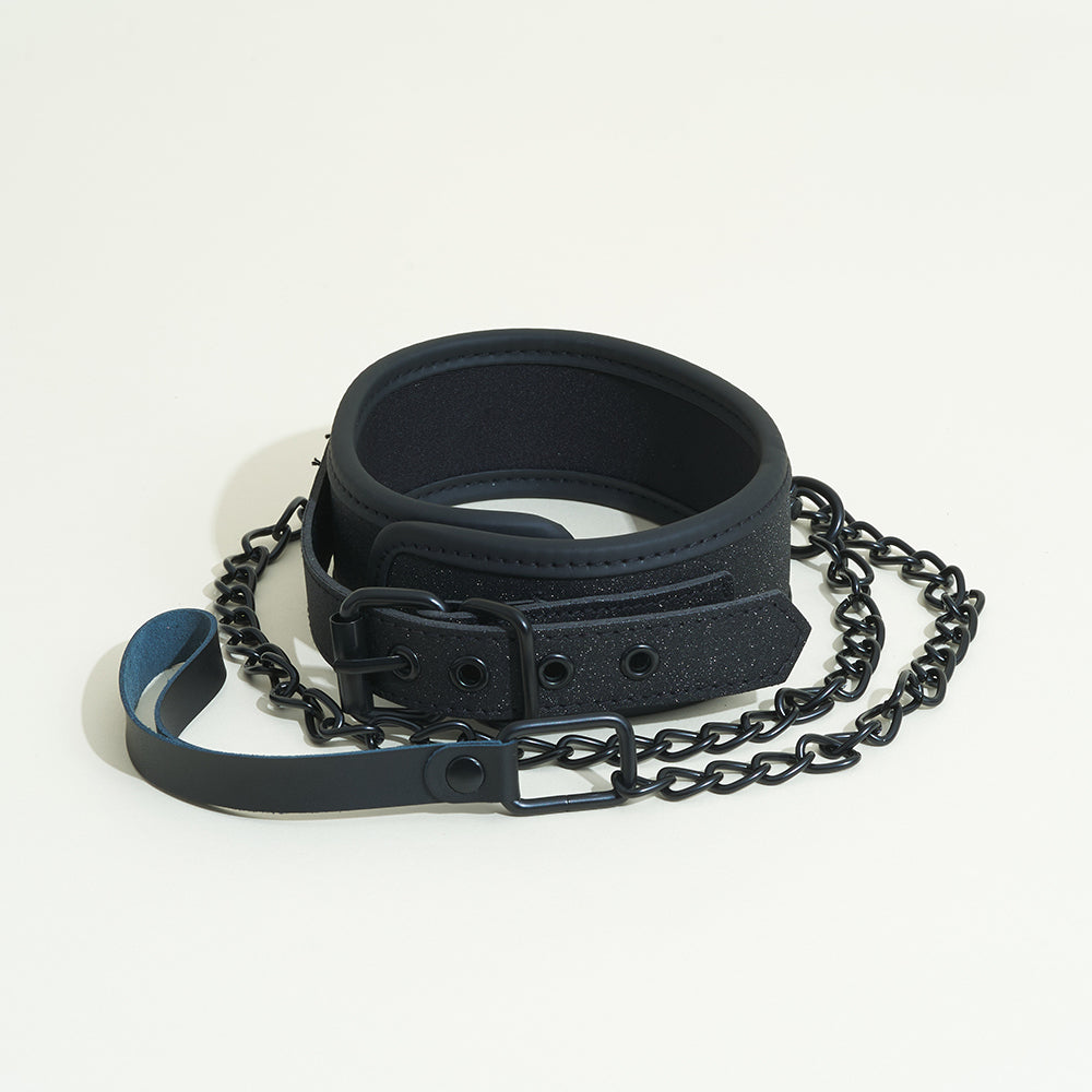 Collier et laisse Pop - Noir pailleté