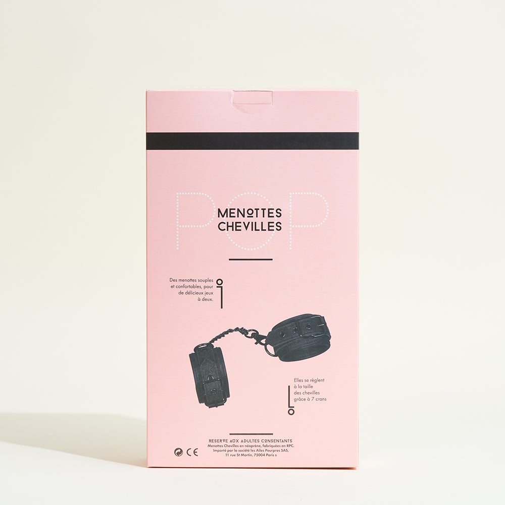Menottes chevilles Pop - Noir pailleté