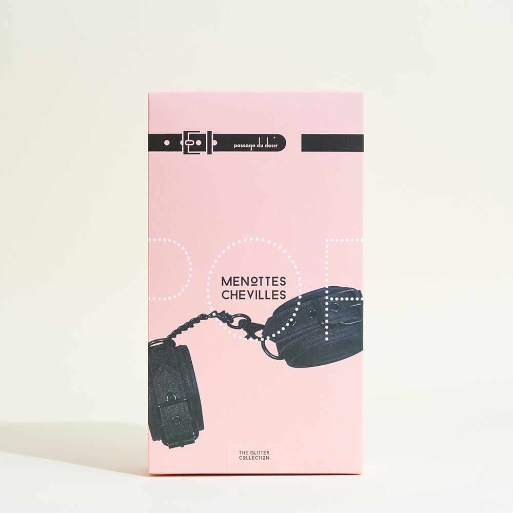 Menottes chevilles Pop - Noir pailleté