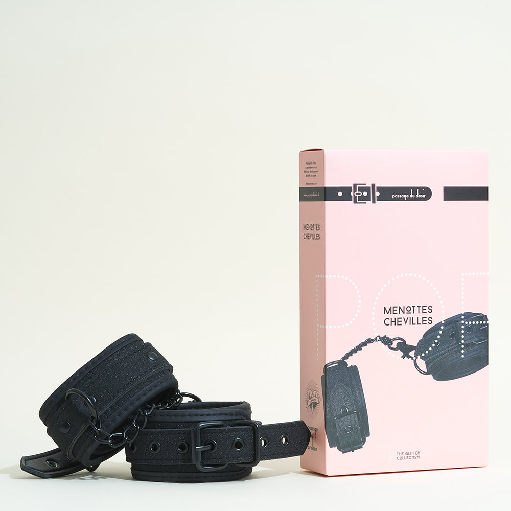 Menottes chevilles Pop - Noir pailleté