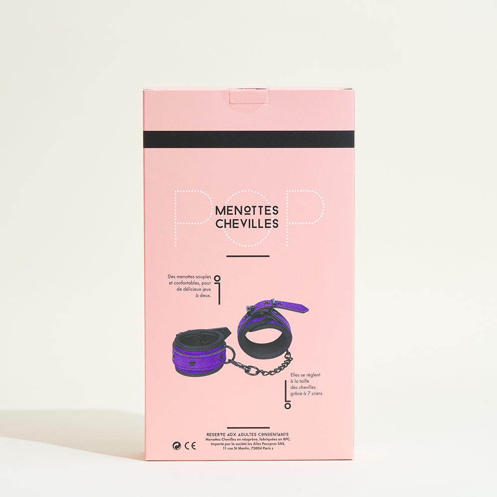 Menottes chevilles Pop - Violet pailleté
