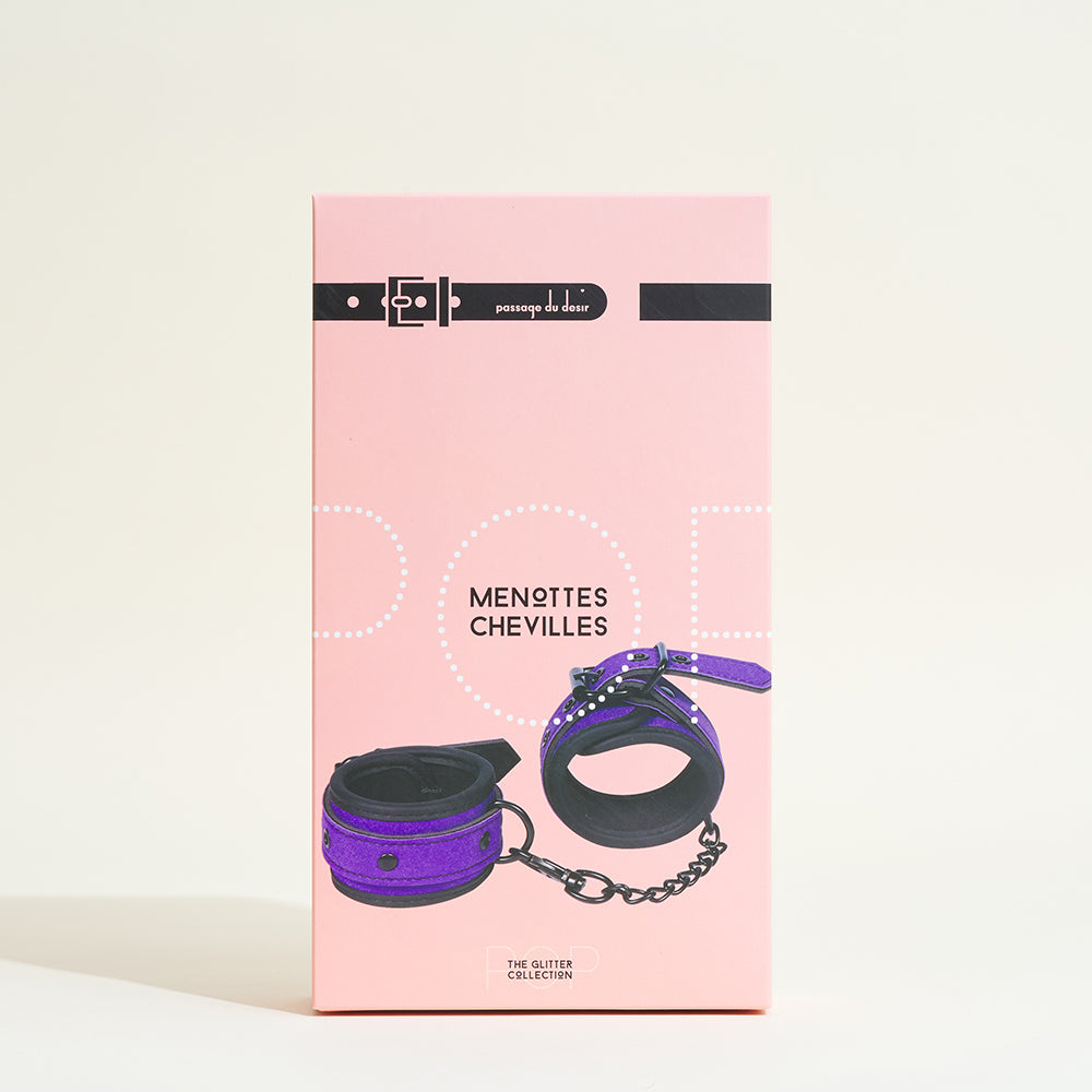 Menottes chevilles Pop - Violet pailleté