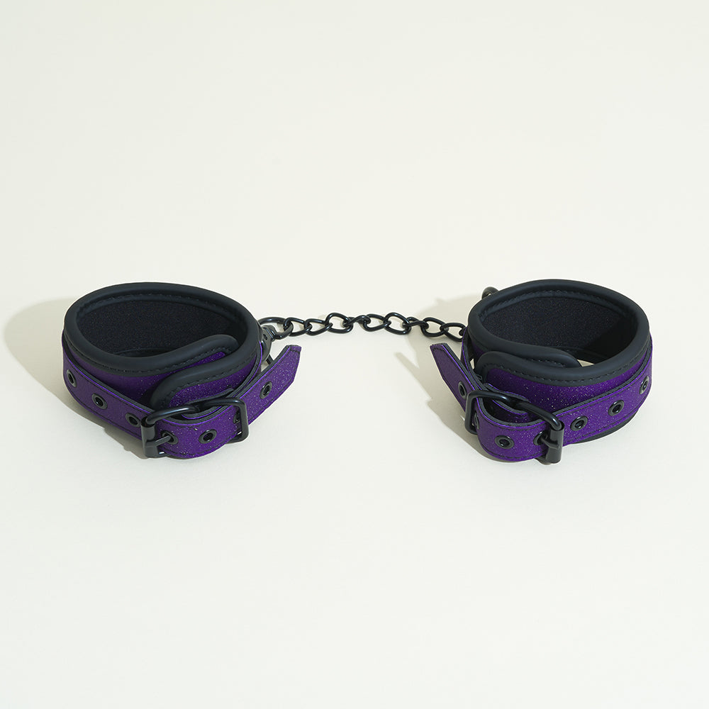 Menottes chevilles Pop - Violet pailleté