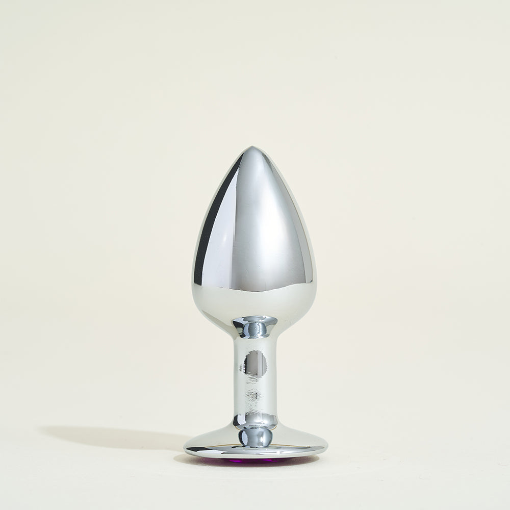 Plug métal bijou Steel Cristal violet - S