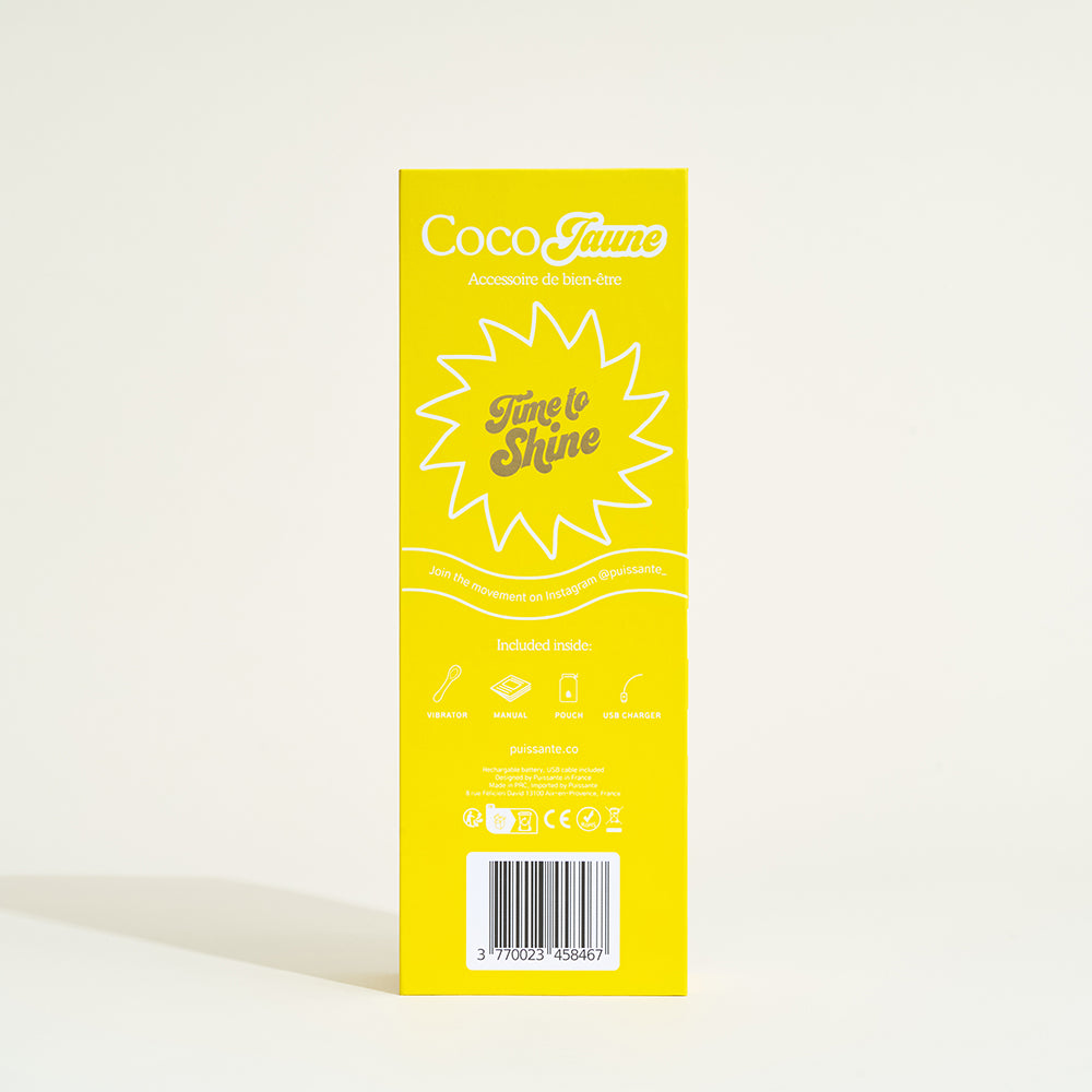 Double stimulateur Coco de Puissante (V1) - Jaune