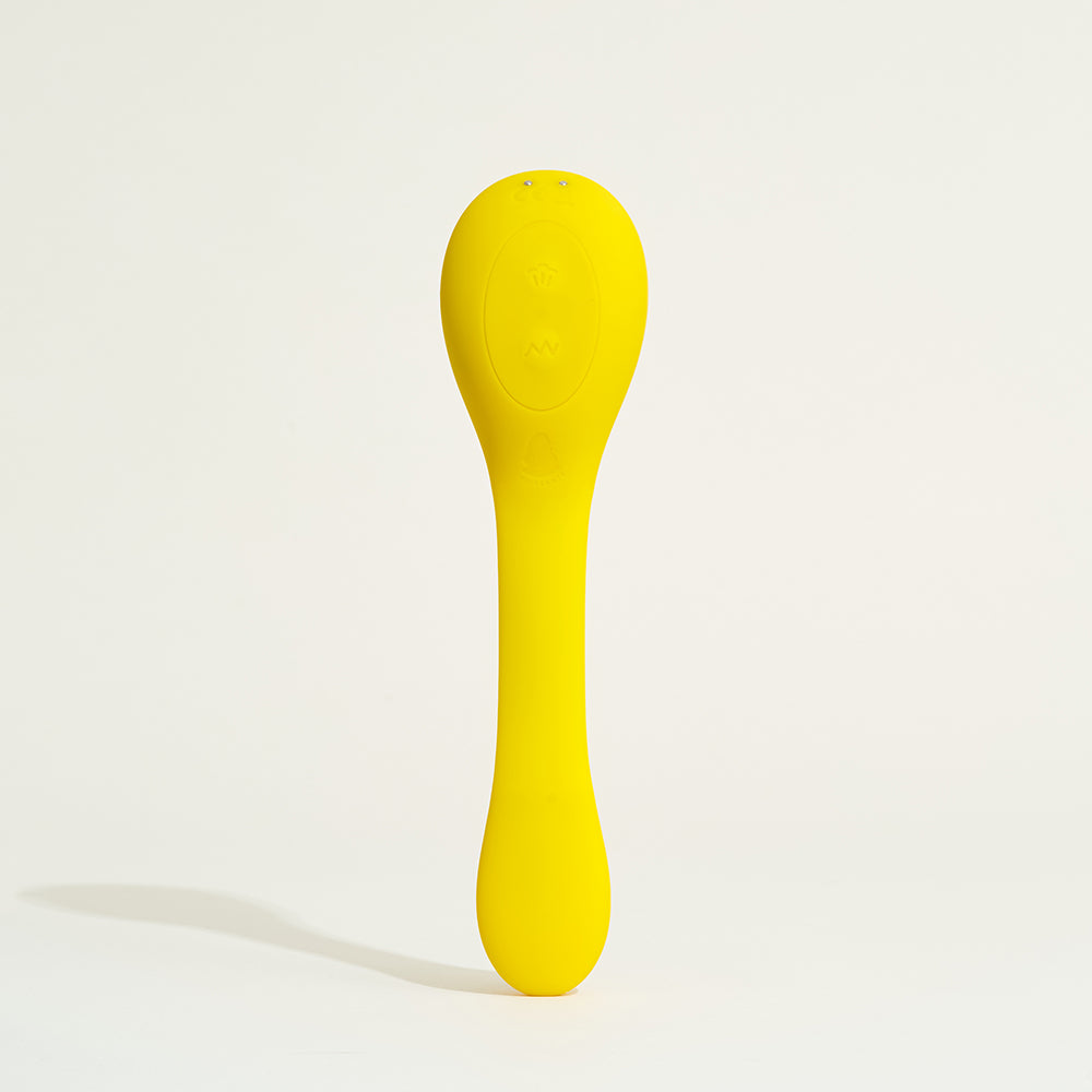Double stimulateur Coco de Puissante (V1) - Jaune